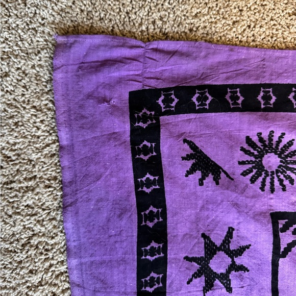 Large Purple Tapestry with Sun and Astronomy Pattern - Picture 4 of 7